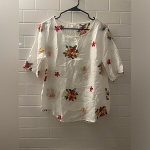 Kindred embroidered flower blouse Size: M (B)